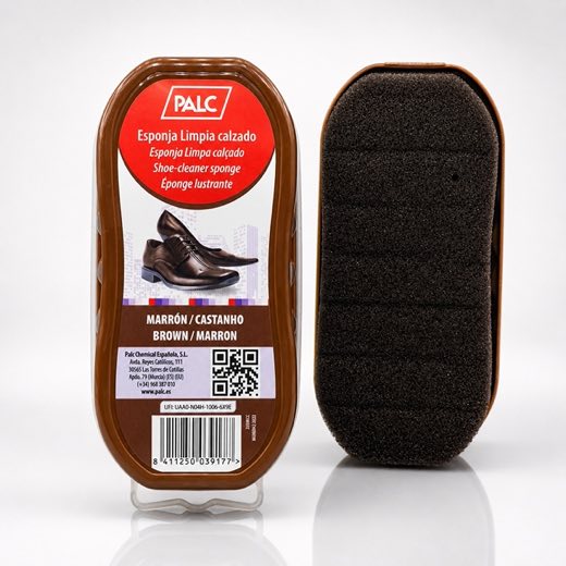Palc Self-Shining Shoe Sponge - Brown